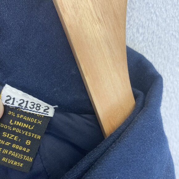 Vintage Nautical Blazer Jacket Womens 8 Casual Metrostyle Anchor Buttons Coastal - Picture 7 of 16